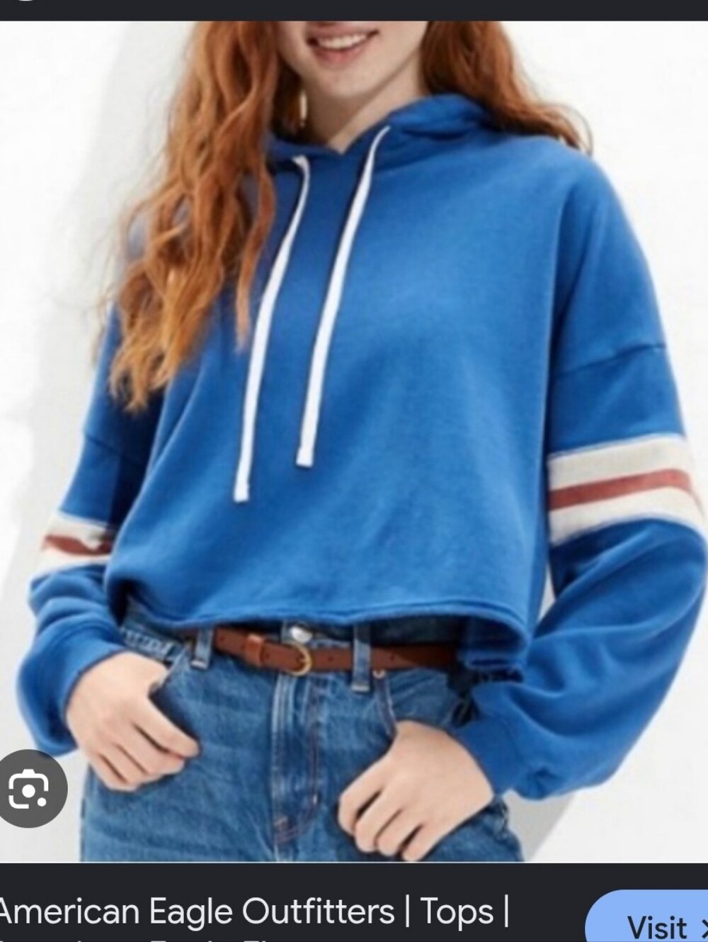 American Eagle Navy Blue Pullover Hoodie